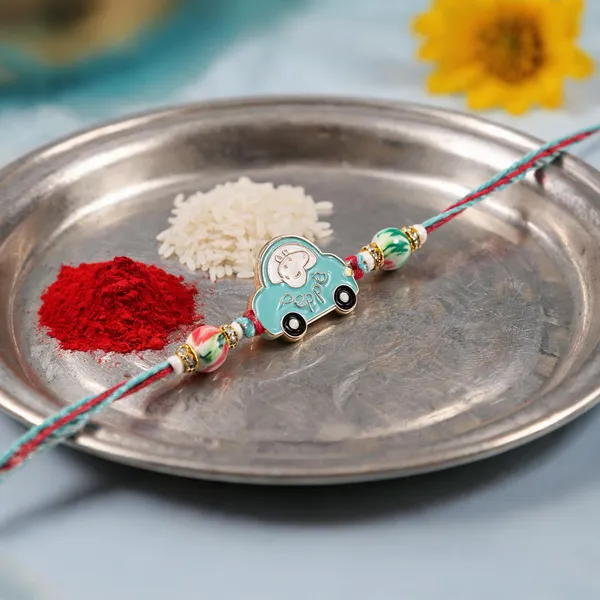 Blue_Thread_Beaded_Rakhi_For_Raksha_Bandhan_For_Brother