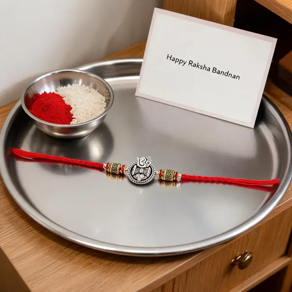 Red_Thread_Beaded_Rakhi_For_Raksha_Bandhan_For_Brother