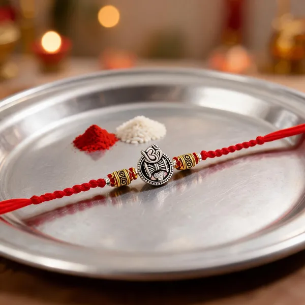 Red_Thread_Beaded_Rakhi_For_Raksha_Bandhan_For_Brother