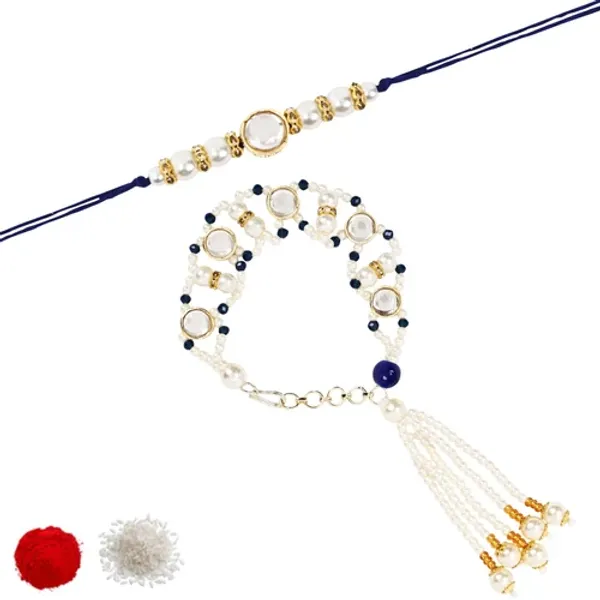 Elegant_Bhaiya_Bhabhi_Blue_Lumba_&_Pearl_Rakhi_With_Roli_Chawal_&Card