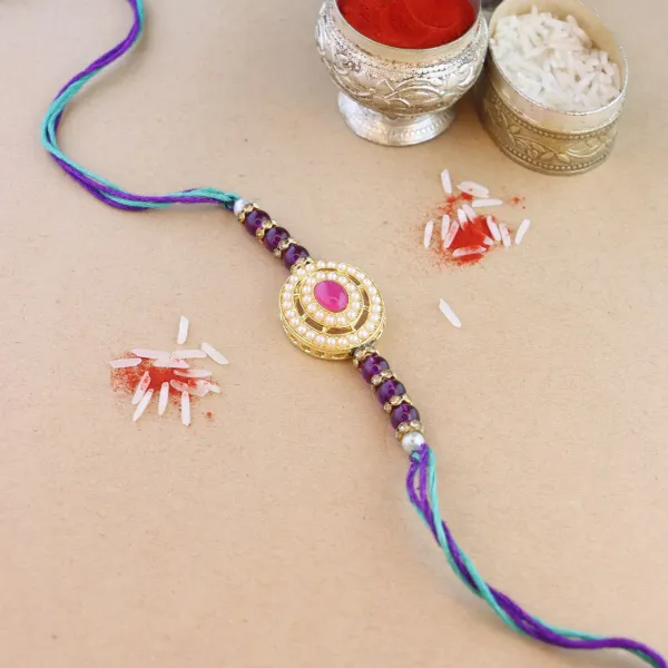 Beautiful_Pearl_Beads_Rakhi_with_Roli_Chawal_&_Card