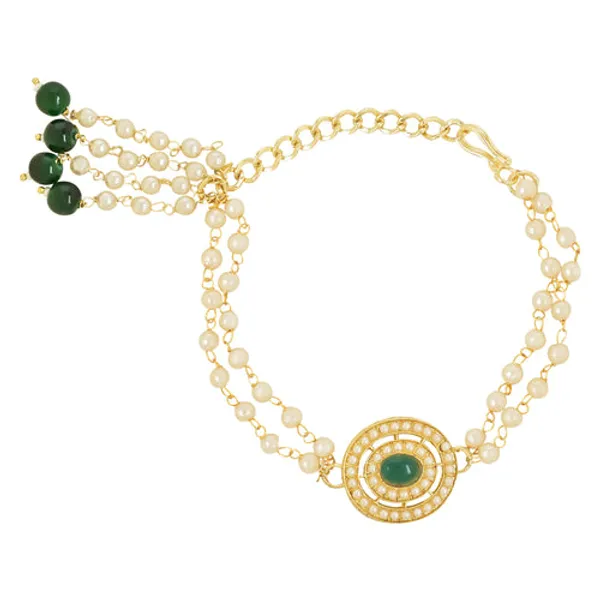 Elegant_Bhaiya_Bhabhi_Lumba_&_Pearl_Rakhi_With_Roli_Chawal_&_Card