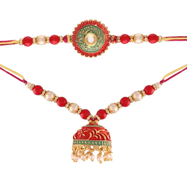 MeenaKari_And_Kundan_Bhaiya_Bhabhi_Rakhi_With_Roli_chawal