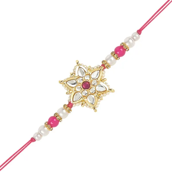 Elegant_Bhaiya_Bhabhi_Lumba_&_Pearl_Rakhi_With_Roli_Chawal_&_Card