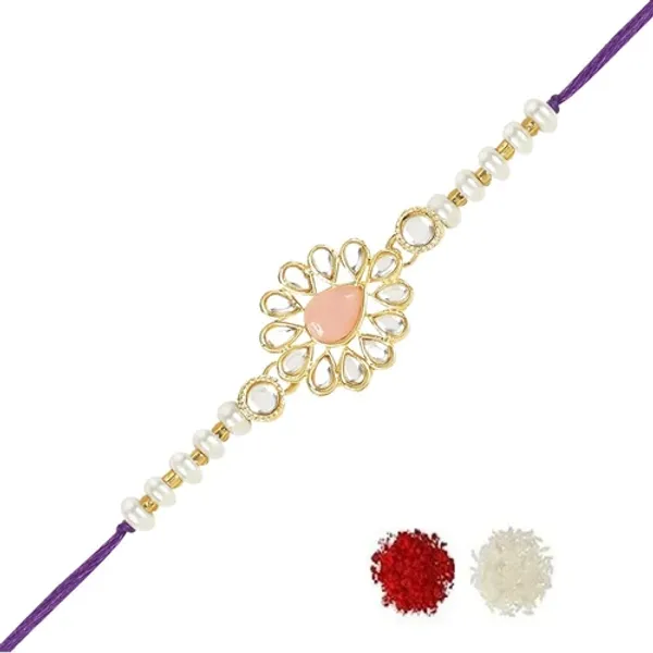 Beautiful_Kundan_&_Pearl_Rakhi_with_Roli_Chawal_&_Card