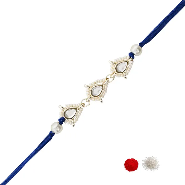 Delicate_Pearl_Beads_Blue_Rakhi_with_Roli_Chawal_&_Rakshabandhan_Card