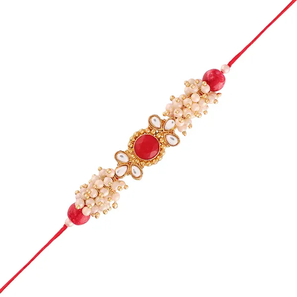 Gold_Plated_Ethnic_Designer_Pearl_Kundan_Rakhi_Bracelet_for_Brother/Men