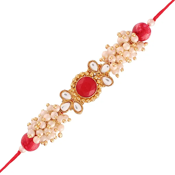 Gold_Plated_Ethnic_Designer_Pearl_Kundan_Rakhi_Bracelet_for_Brother/Men
