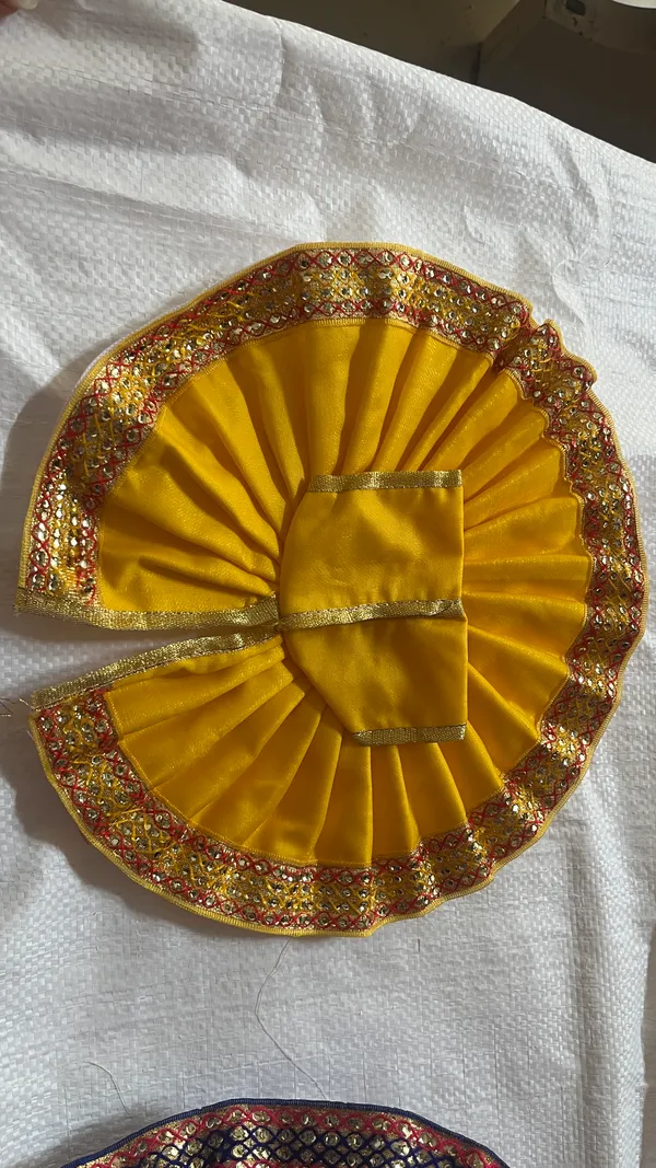 Yellow_Art_Silk_Idol_Poshak_For_Krishna_Idol