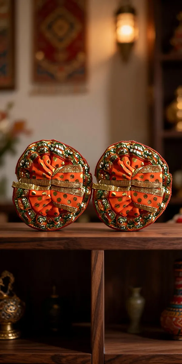 Orange_Silk_Idol_Poshak_For_Krishna_Idol
