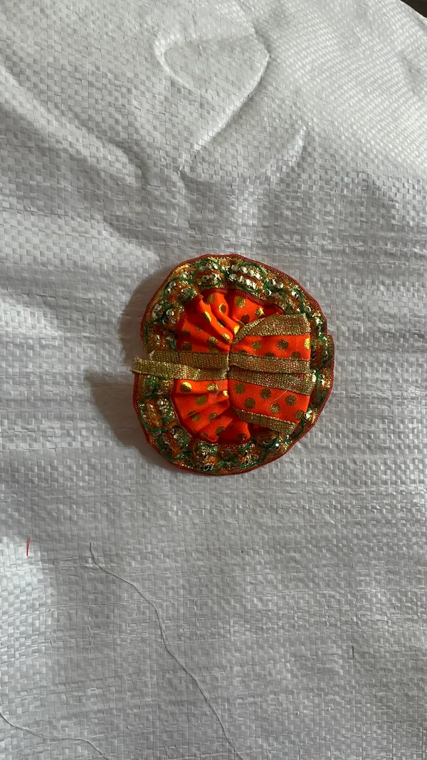 Orange_Silk_Idol_Poshak_For_Krishna_Idol