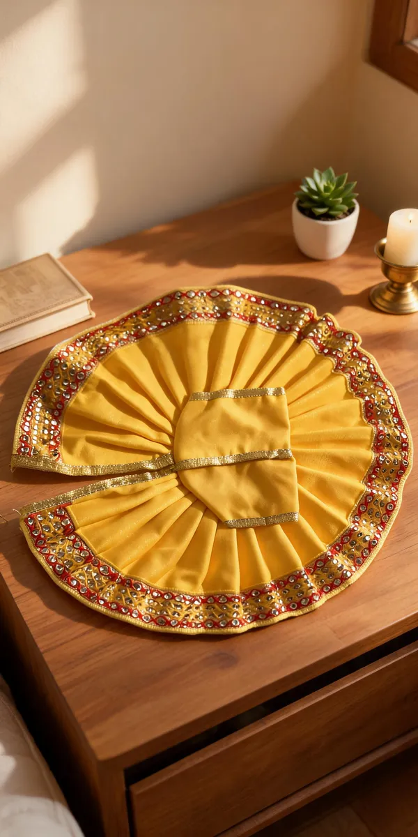 Yellow_Art_Silk_Idol_Poshak_For_Krishna_Idol