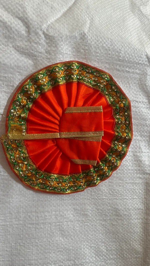 Orange_Art_Silk_Idol_Poshak_For_Krishna_Idol