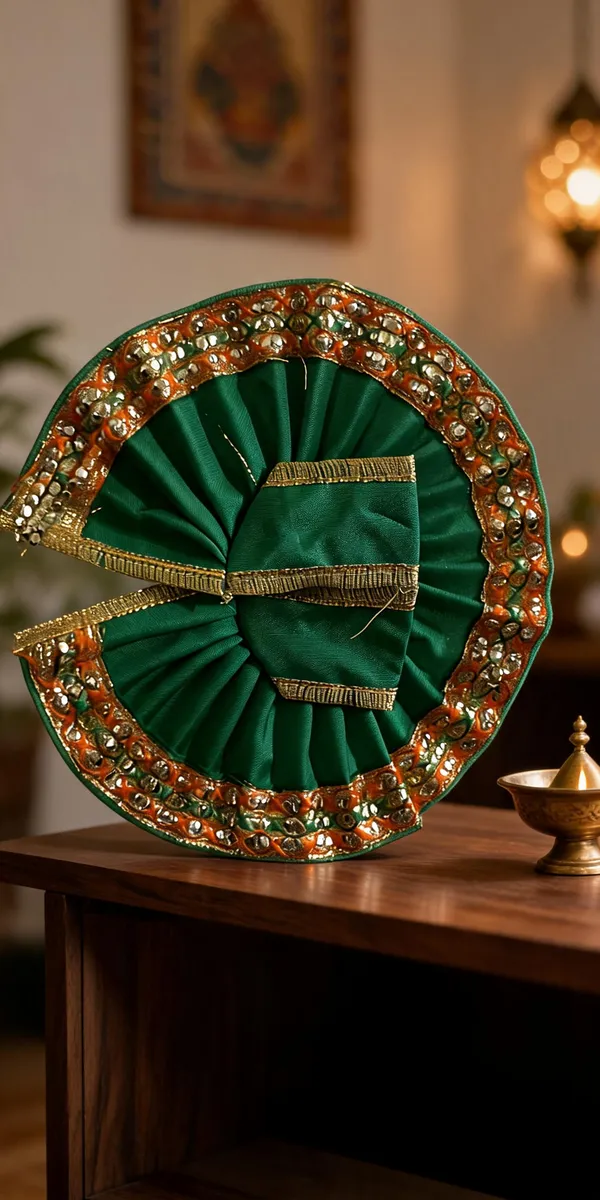Green_Art_Silk_Idol_Poshak_For_Krishna_Idol