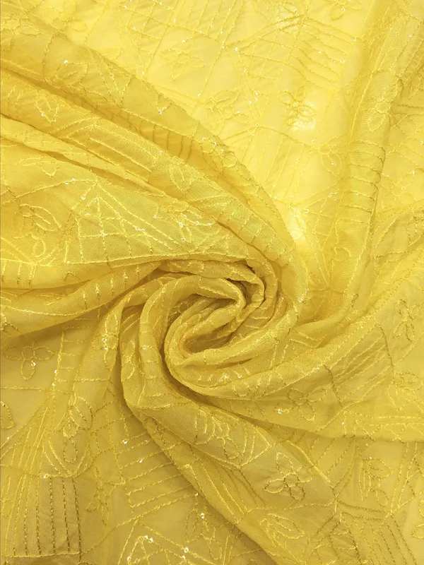 Lime_Yellow_Organza_Fabrics_For_Women