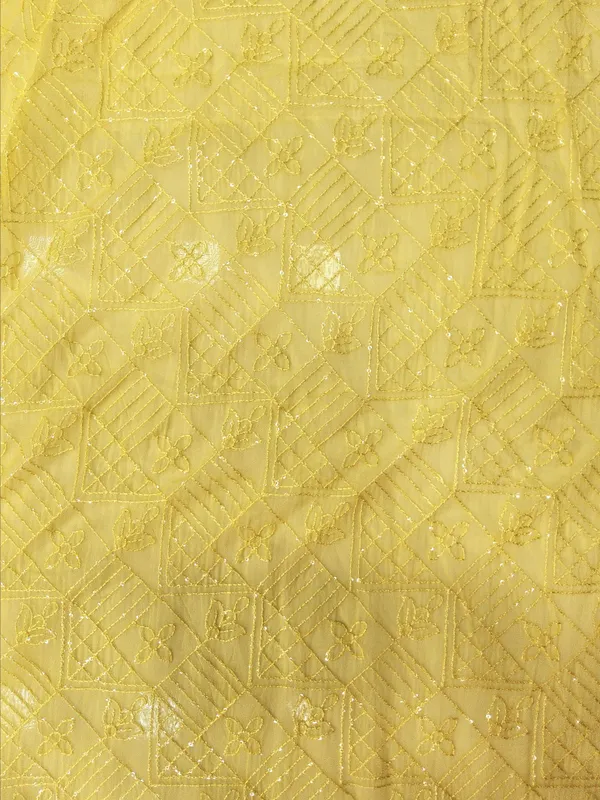 Lime_Yellow_Organza_Fabrics_For_Women