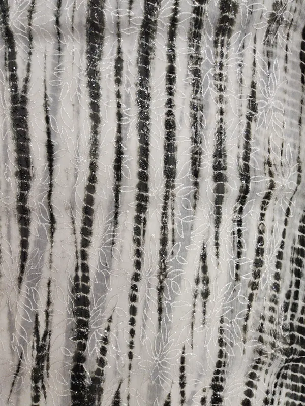 Black_And_White_Organza_Fabrics_For_Women