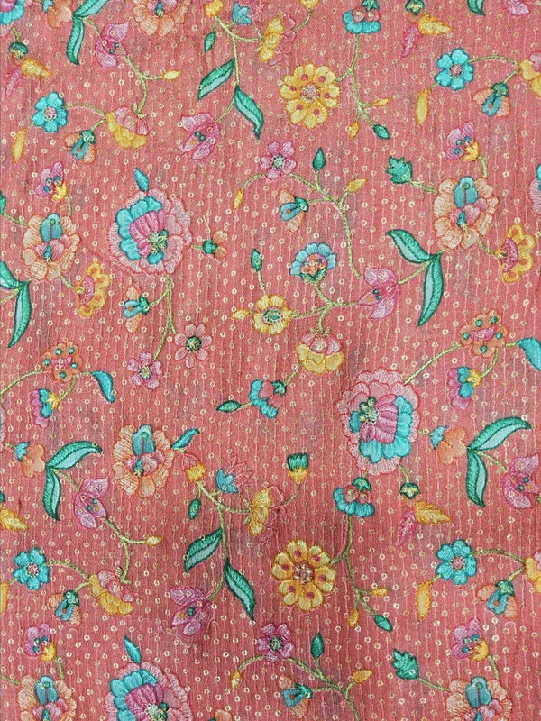 Coral_Pink_Georgette_Fabrics_For_Women