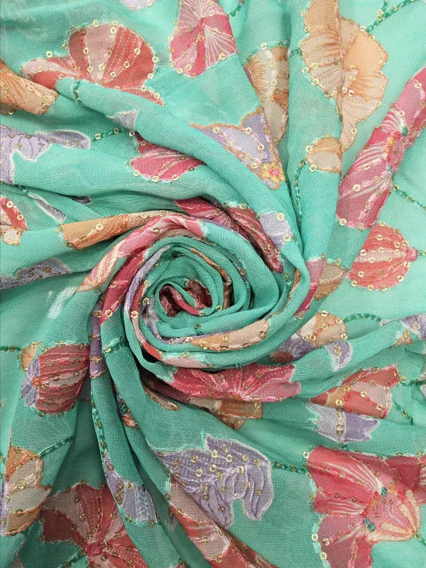Mint_Green_Georgette_Fabrics_For_Women