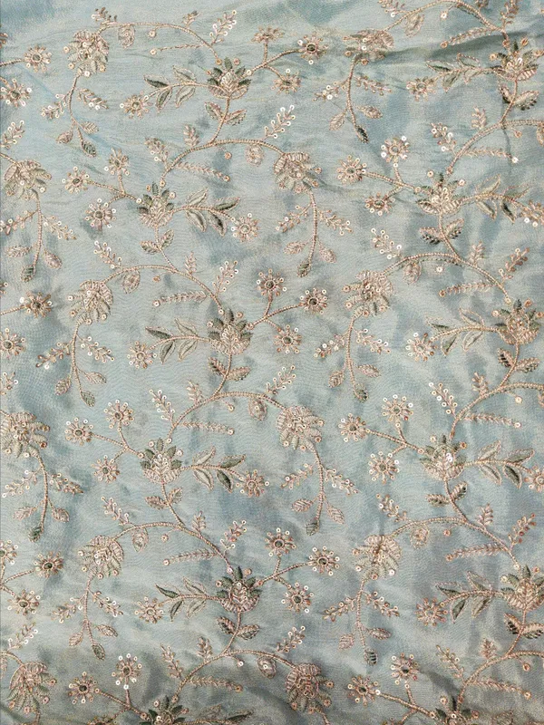 Teal_Green_Banarasi_Brocade_Fabrics_For_Women