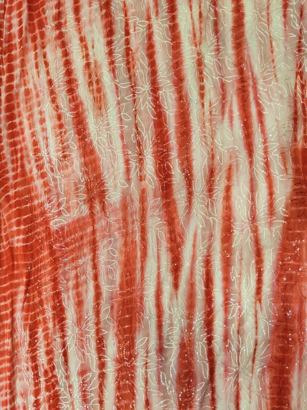 Red_And_White_Organza_Fabrics_For_Women