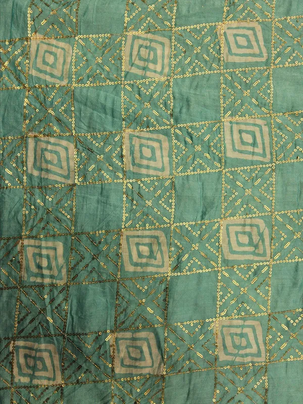 Sky_Turquoise_Chanderi_Silk_Fabrics_For_Women