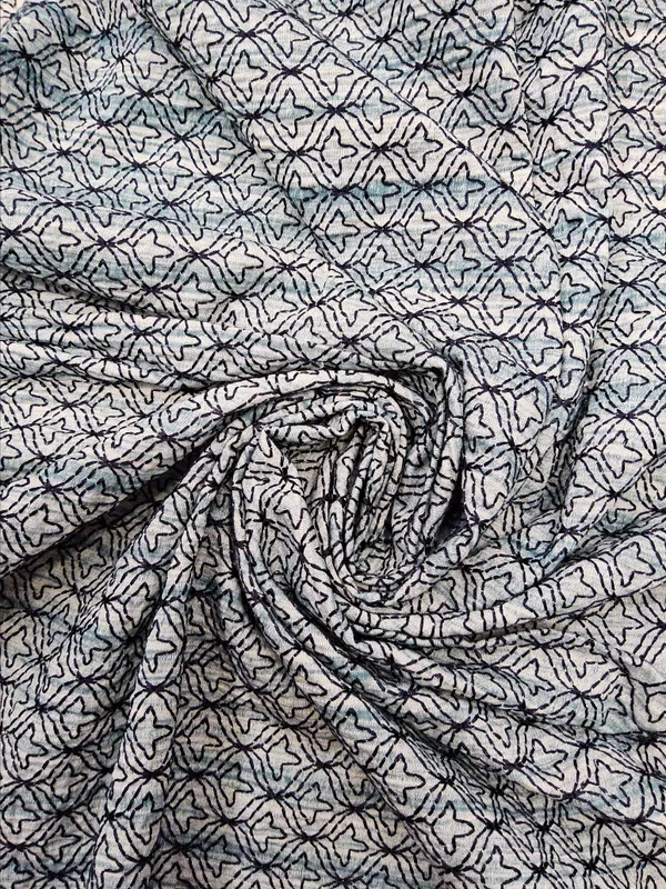 Ice_Blue_And_Black_Cotton_Fabrics_For_Women