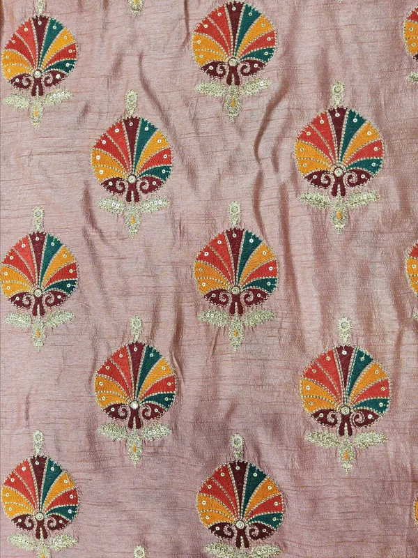Peach_Slub_Silk_Fabrics_For_Women