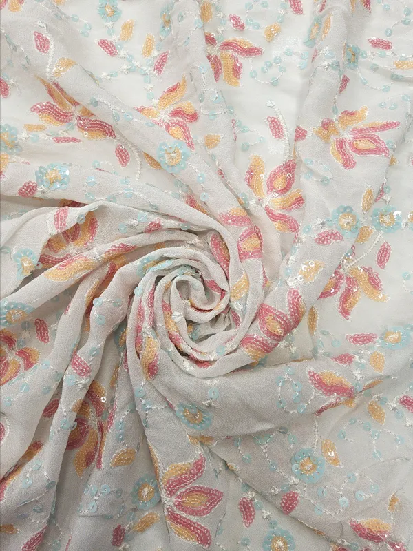 White_Viscose_Georgette_Fabrics_For_Women