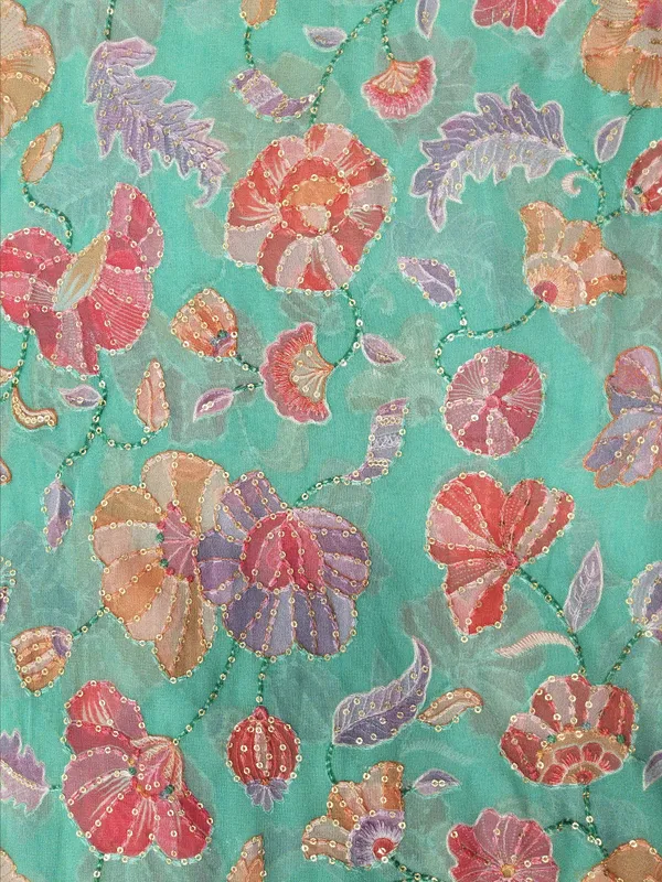 Mint_Green_Georgette_Fabrics_For_Women