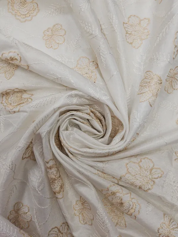 Off_White_And_Gold_Silk_Fabrics_For_Women