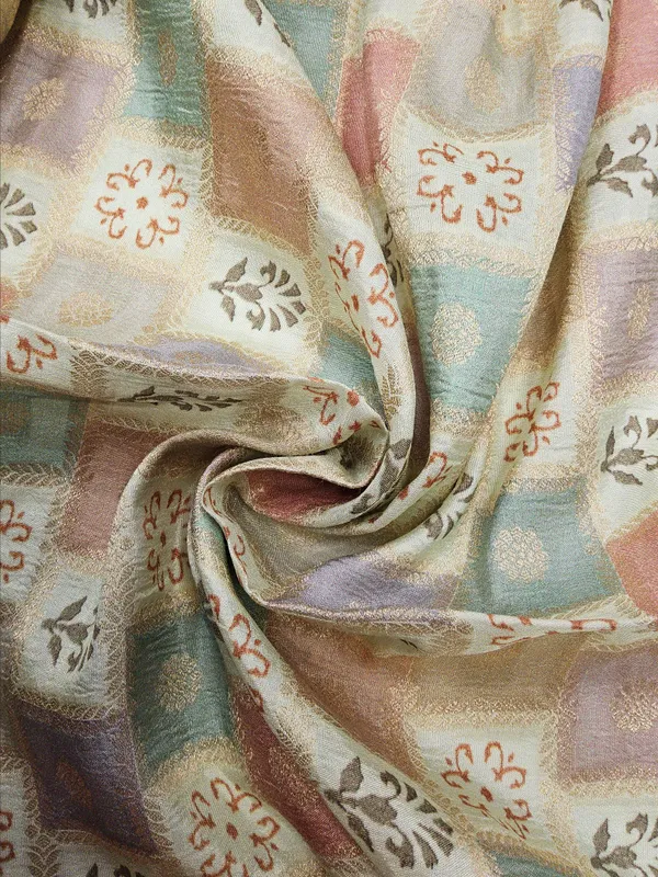 Pastel_Green_And_Peach_Viscose_Fabrics_For_Women