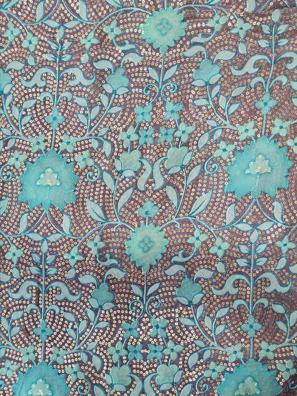 Teal_Blue_And_Mauve_Purple_Georgette_Fabrics_For_Women