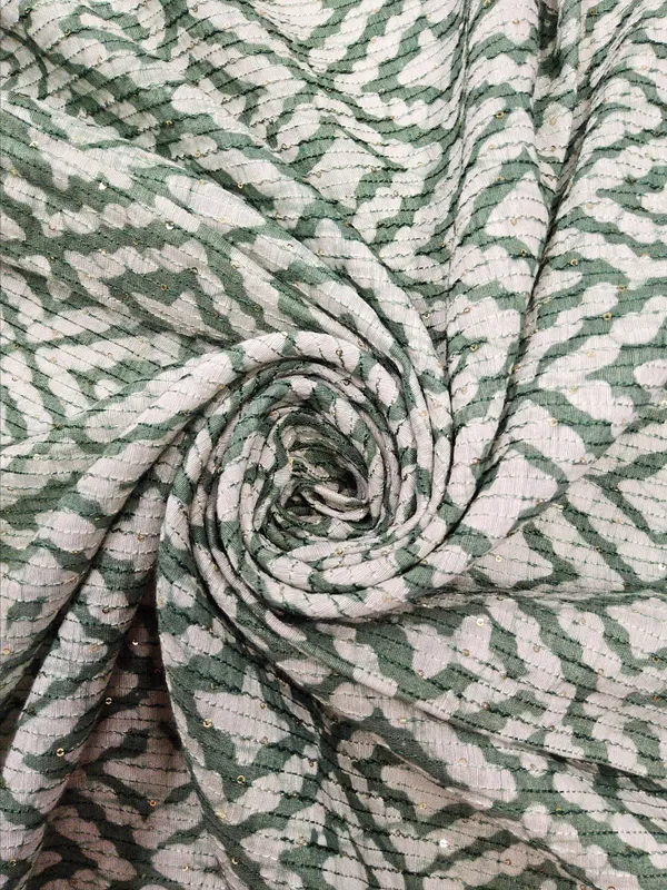 Green_And_Off_White_Linen_Fabrics_For_Women