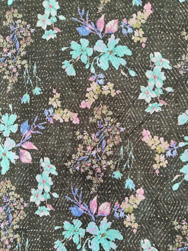 Charcoal_Black_Chinon_Silk_Fabrics_For_Women