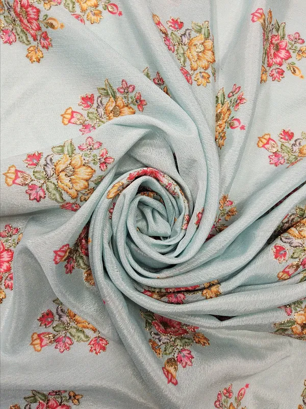 Ice_Blue_Chanderi_Silk_Fabrics_For_Women
