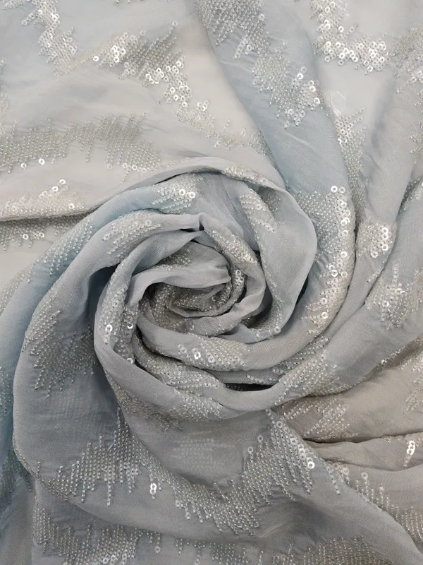 Powder_Blue_Viscose_Organza_Fabrics_For_Women