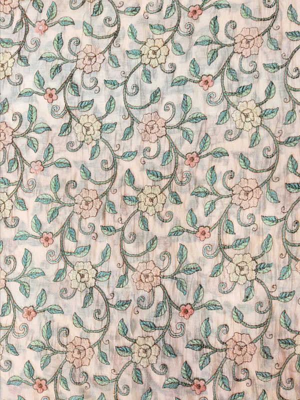 Peach_Chanderi_Silk_Fabrics_For_Women