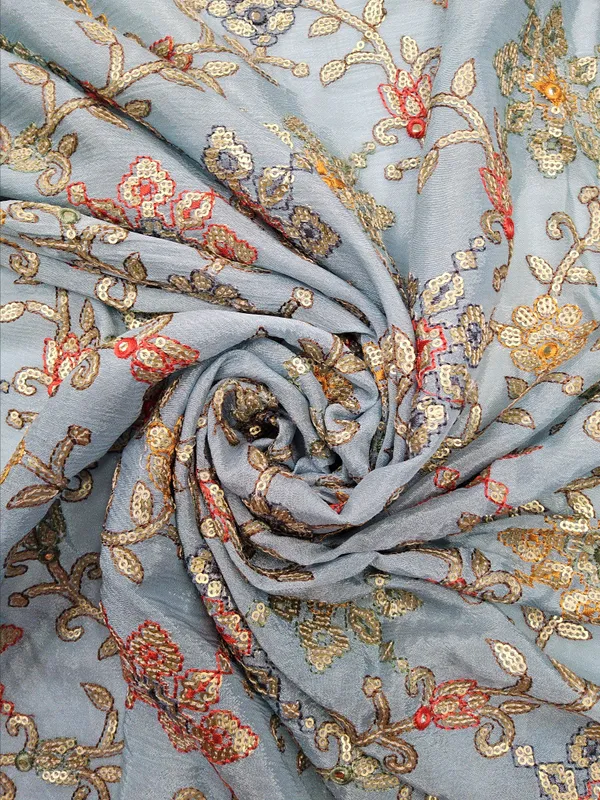 Powder_Blue_Chinon_Chiffon_Fabrics_For_Women