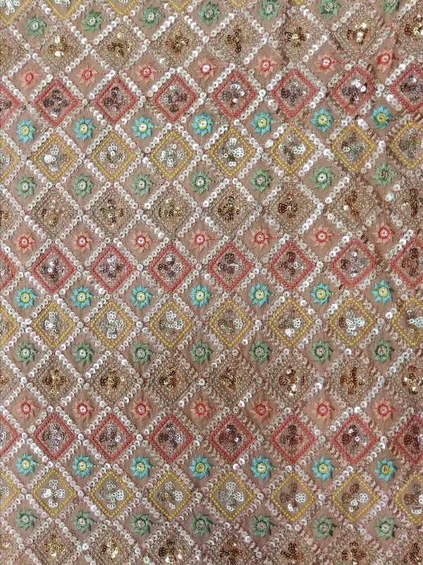 Peach_Viscose_Georgette_Fabrics_For_Women