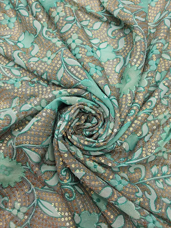 Deep_Teal_Georgette_Fabrics_For_Women