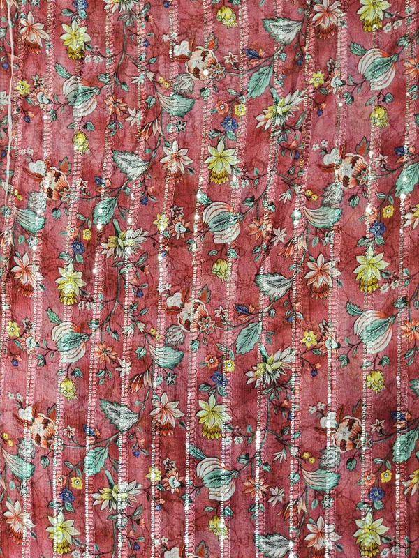 Red_Chinon_Silk_Fabrics_For_Women