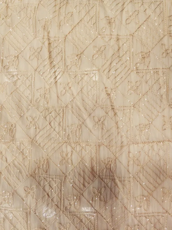 Beige_Organza_Fabrics_For_Women