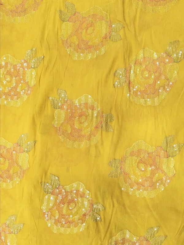 Yellow_Crepe_Silk_Fabrics_For_Women