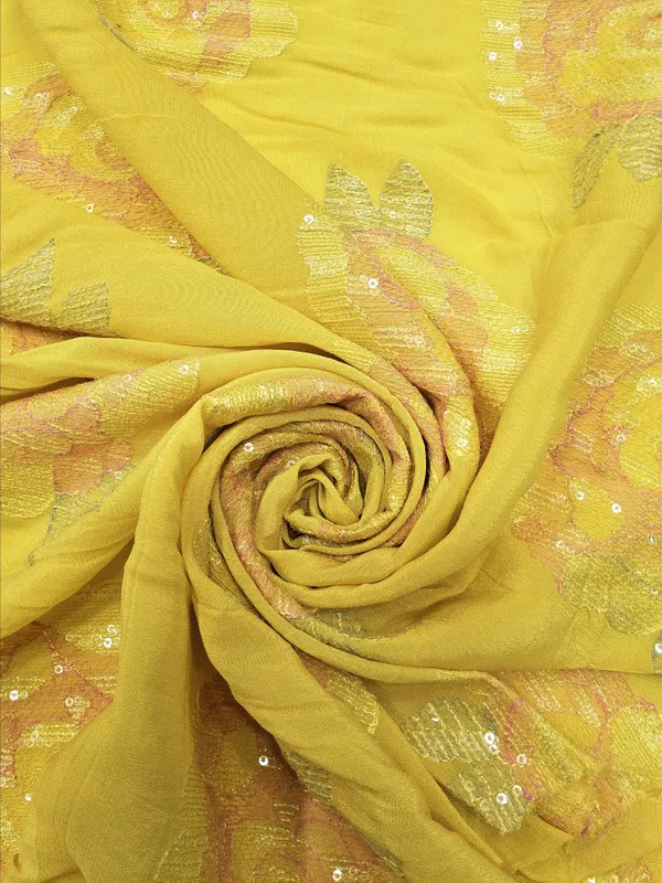 Yellow_Crepe_Silk_Fabrics_For_Women
