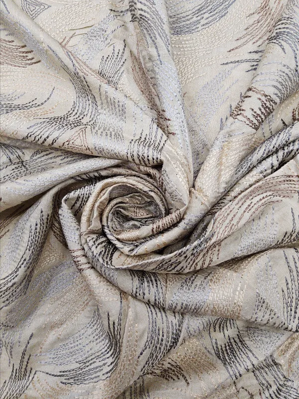 Cream_Multicolor_Dola_Silk_Fabrics_For_Women