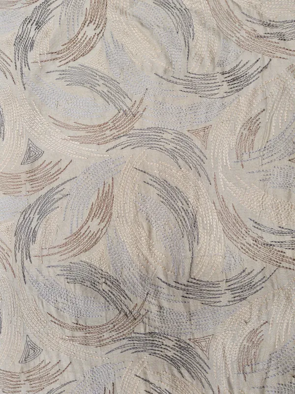 Cream_Multicolor_Dola_Silk_Fabrics_For_Women