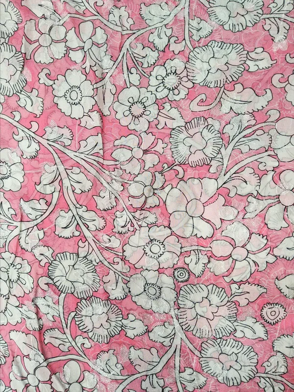 Pink_And_Off_White_Organza_Fabrics_For_Women