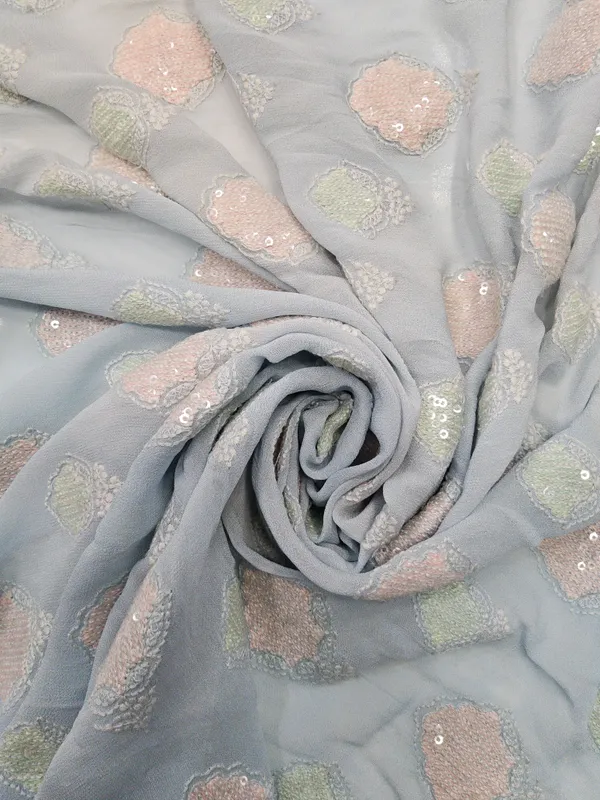 Powder_Blue_Georgette_Fabrics_For_Women