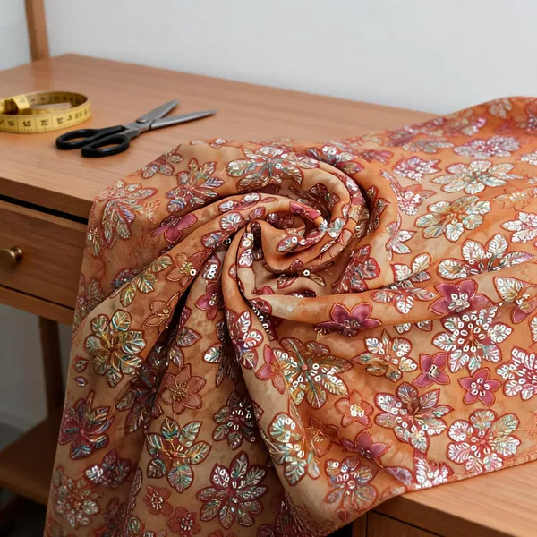Light_Orange_Pink_Georgette_Fabrics_For_Women